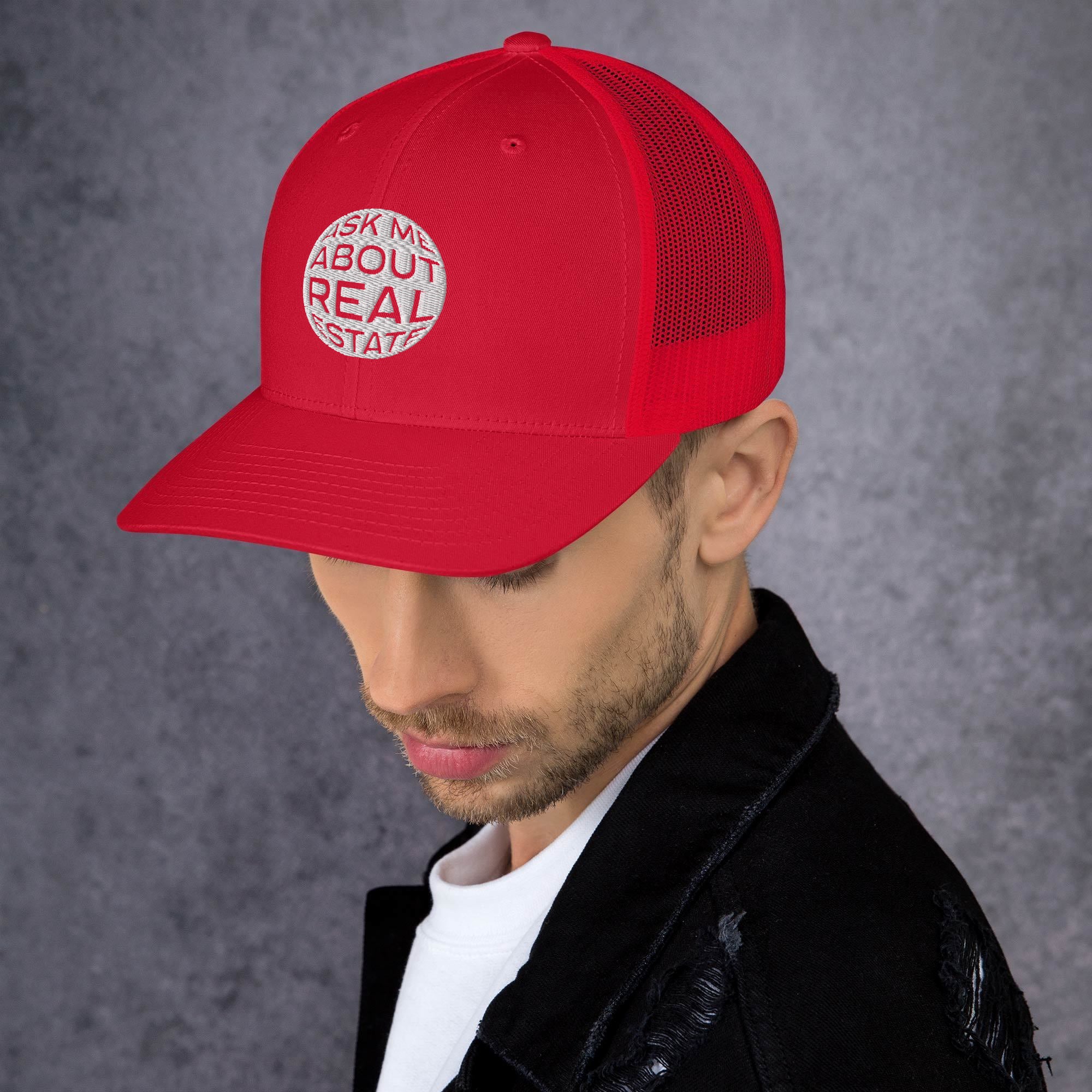 Ask Me About Real Estate Trucker Cap
