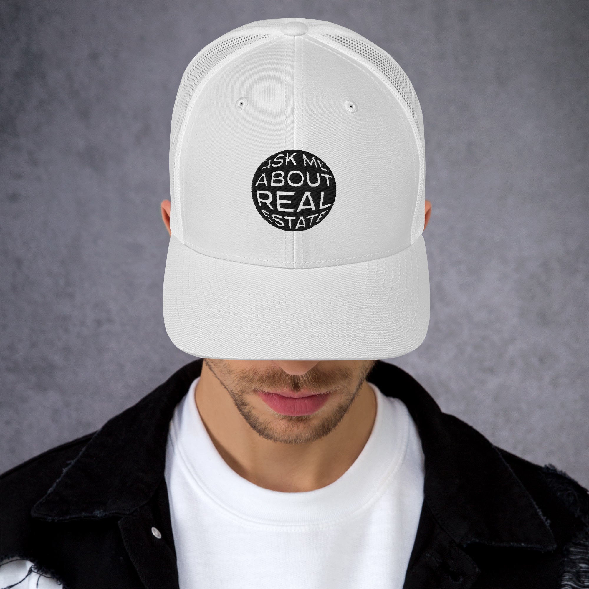 Ask Me About Real Estate Trucker Cap