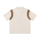 Contrast Panel Cotton Polo Shirt