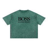 Mineral Wash Boxy Cotton T-Shirt