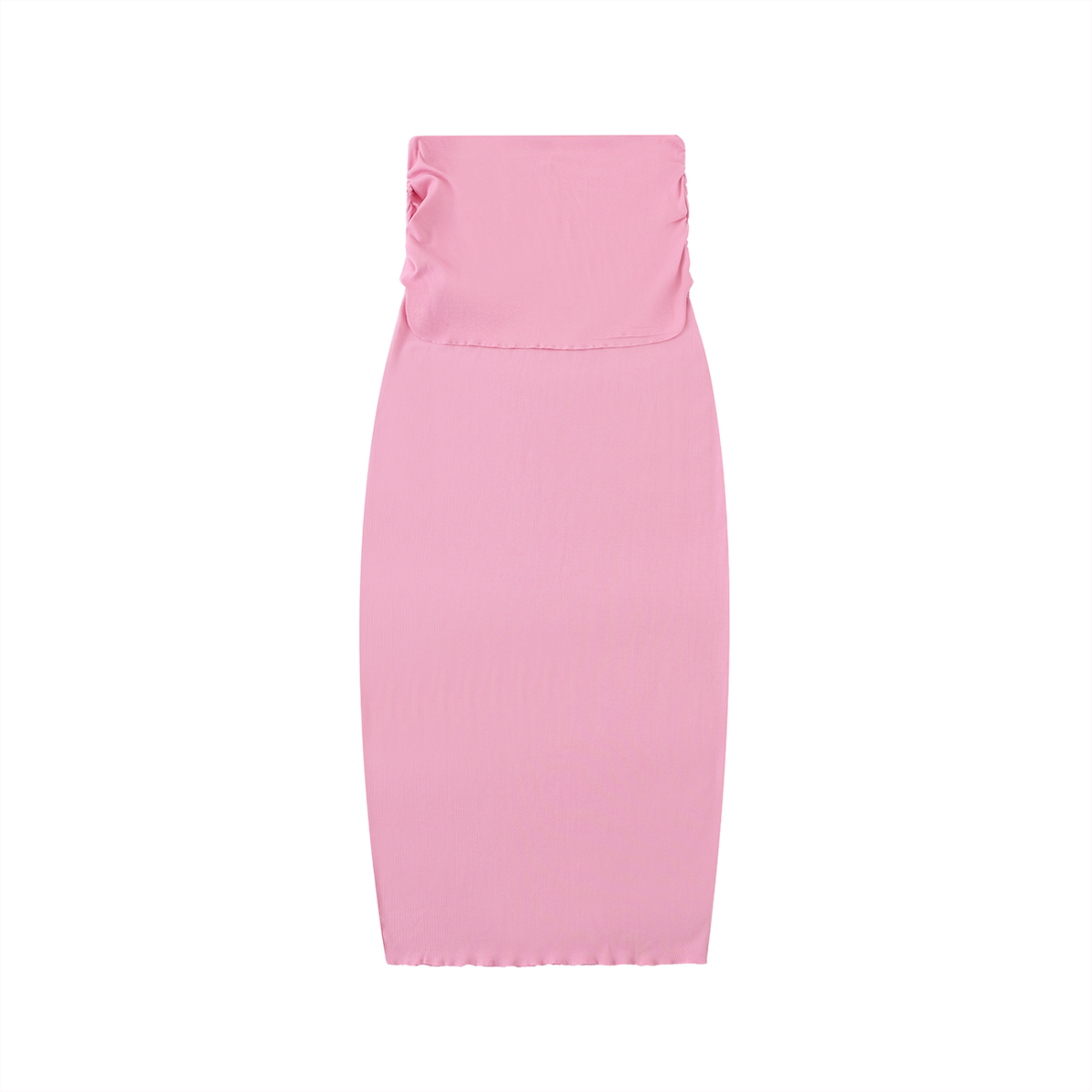 Dyed Washed Straight Hip-Hugging Slim Maxi Skirt