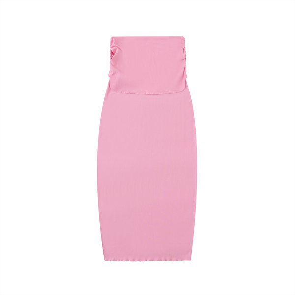 Dyed Washed Straight Hip-Hugging Slim Maxi Skirt