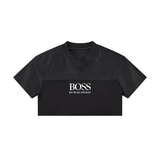 Women’s Cropped Paneled V-Neck Jersey