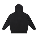 Contrast Tape Raw Edge Double Layered Hoodie