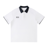 Contrast Collar Raglan Polo Shirt