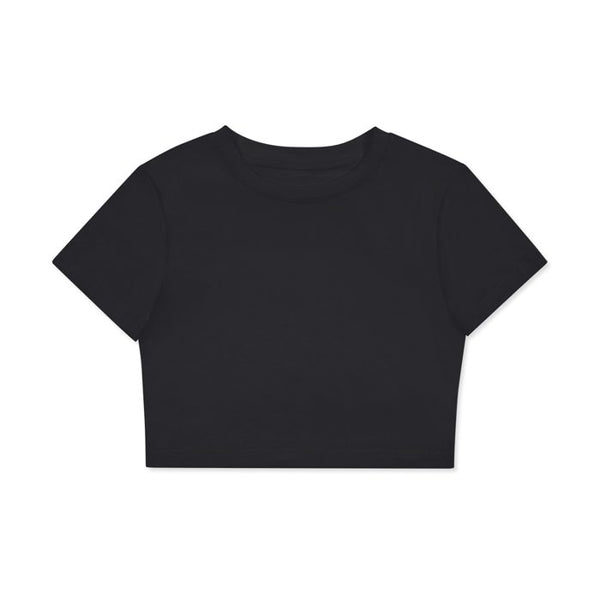 Fitted Crop Cotton T-Shirt
