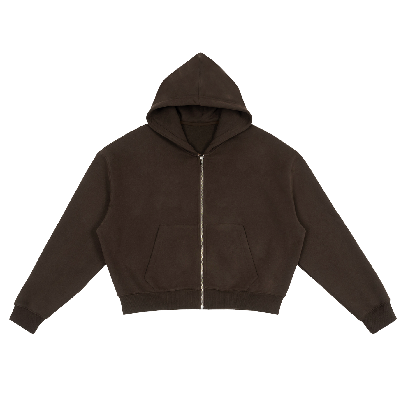 Fleece Zip-Up Boxy Hoodie Secondary image