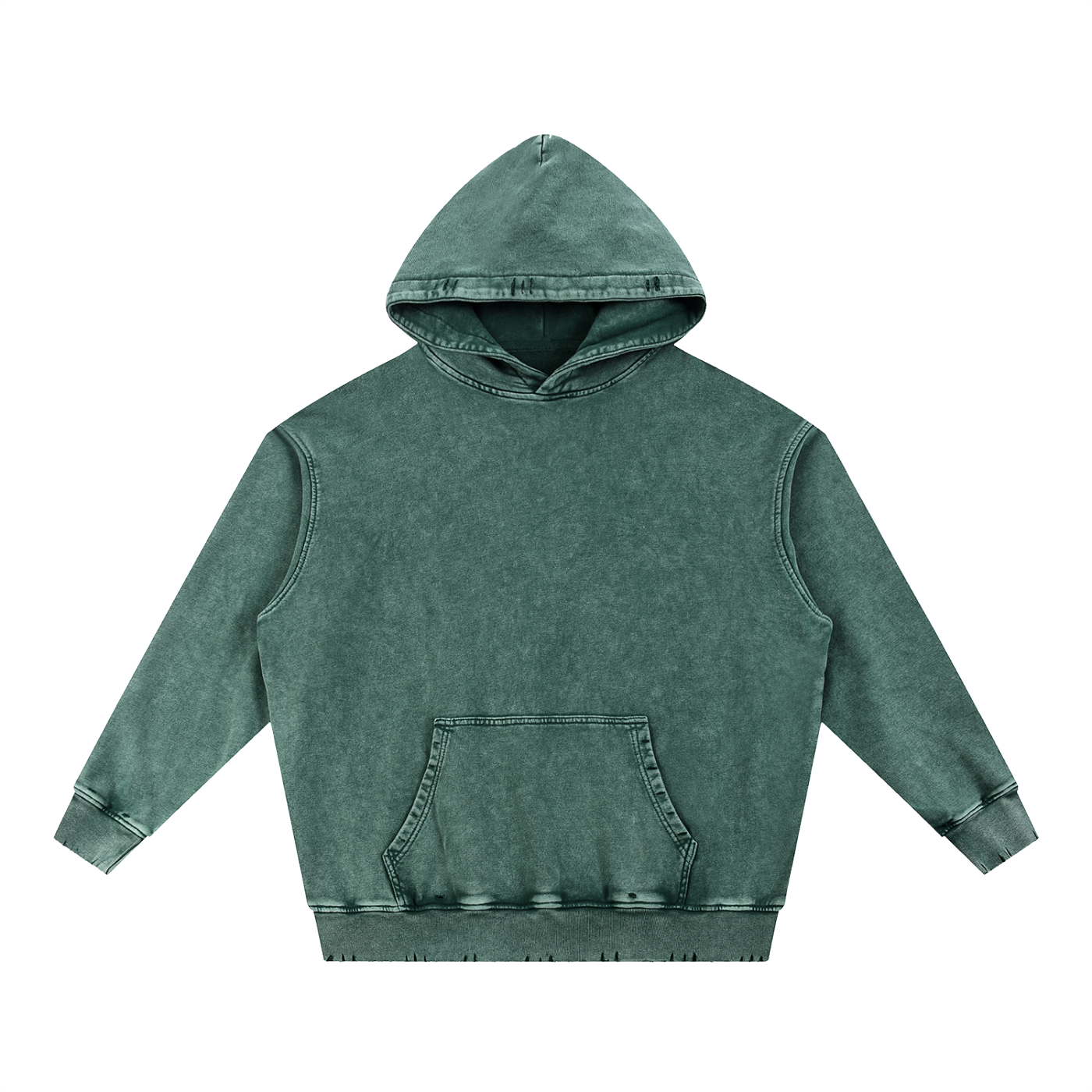Snow Wash Hand-Frayed Heavyweight  Hoodie Secondary image