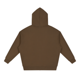 Unisex Loose Solid Full Zip Hoodie