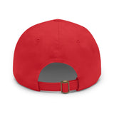 Ask Me About Real Estate Dad Hat with Leather Patch (Round)