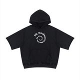 Unisex Mineral Wash Short Sleeve Hoodie