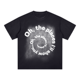 Square Patch Monkey Washed T-Shirt