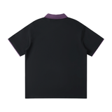 Contrast Collar Raglan Polo Shirt
