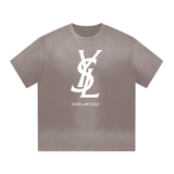 “I” Shape Gradient Washed T-Shirt