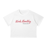 Women's Mineral Wash Raglan Crop T-Shirt