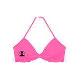 Women’s Ruched Halter-Neck Sports Bra