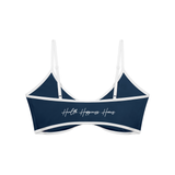 Women's Color Block Ruched V-Neck Sports Bra
