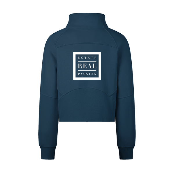 Cropped Half-Zip Sweatshirt
