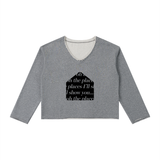 Women's Raw Hem Long Sleeve T-Shirt