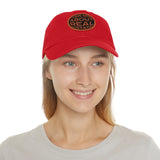 Ask Me About Real Estate Dad Hat with Leather Patch (Round)