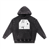 Snow Wash Hand-Frayed Heavyweight  Hoodie