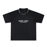 Striped V-Neck Soccer Jersey