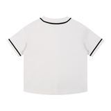 Contrast Piped Button-Up Jersey