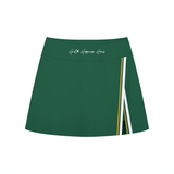 Women's A-Line Contrast Panel Slit Skirt