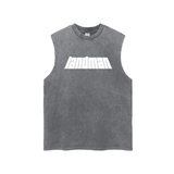 Snow Washed Frayed Hem Tank Top