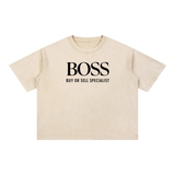 Mineral Wash Boxy Cotton T-Shirt