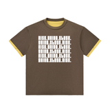 Contrast Cuff Cuffed T-Shirt
