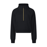 Cropped Half-Zip Sweatshirt