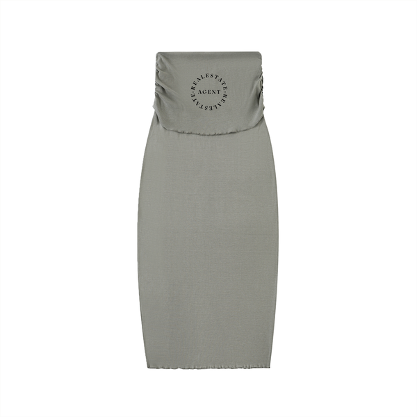 Dyed Washed Straight Hip-Hugging Slim Maxi Skirt