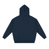 Unisex Loose Solid Full Zip Hoodie