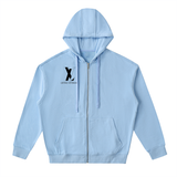 Drop-Shoulder Zip Up Hoodie