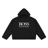 Boxy Gather-Hem Hoodie