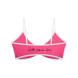 Women's Color Block Ruched V-Neck Sports Bra