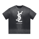 “I” Shape Gradient Washed T-Shirt