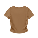 Ruched Bodycon Crop Top
