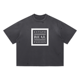Vintage Washed Distressed Boxy Oversized T-Shirt