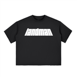 Boxy Half-Sleeve Raw-Edge T-Shirt