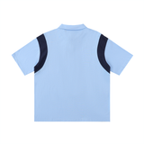 Contrast Panel Cotton Polo Shirt