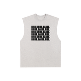 Raw Edge Cotton Tank Top