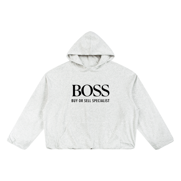 Boxy Gather-Hem Hoodie