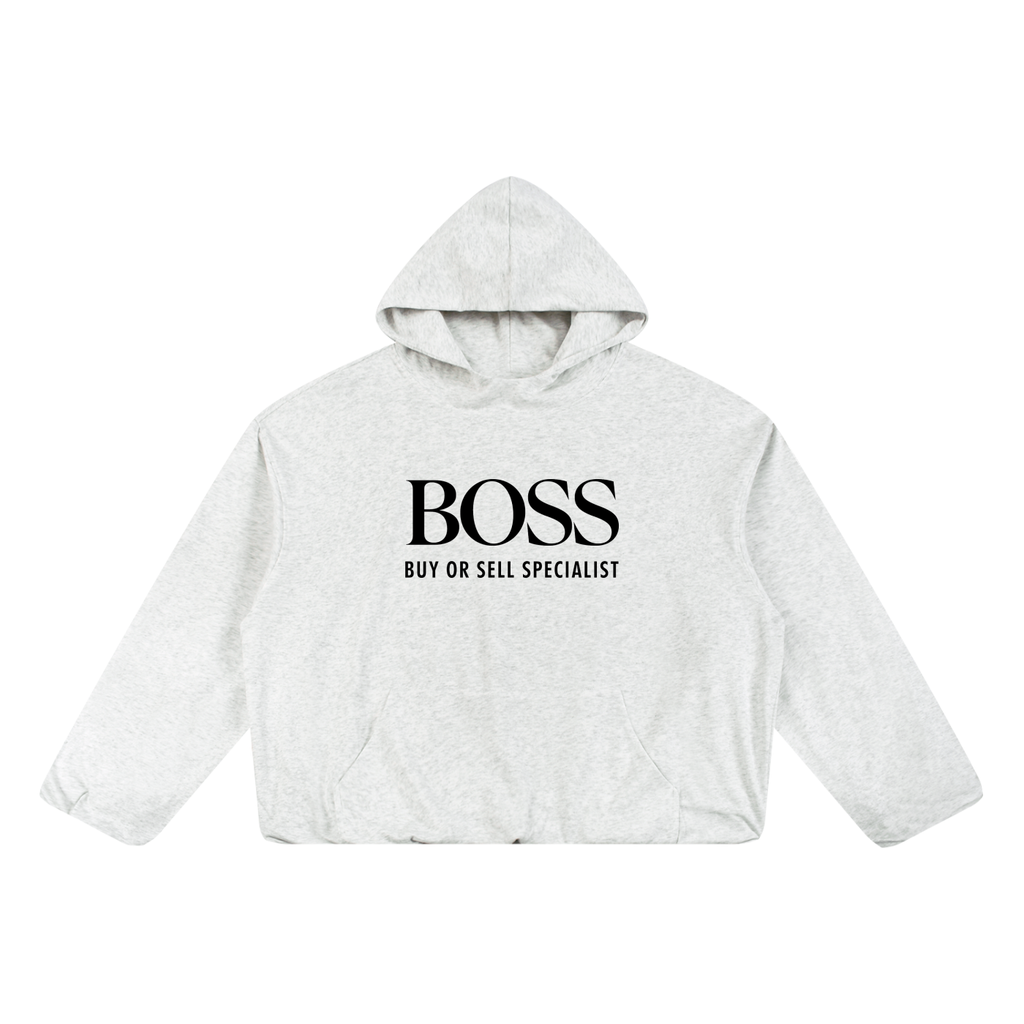 Boxy Gather-Hem Hoodie