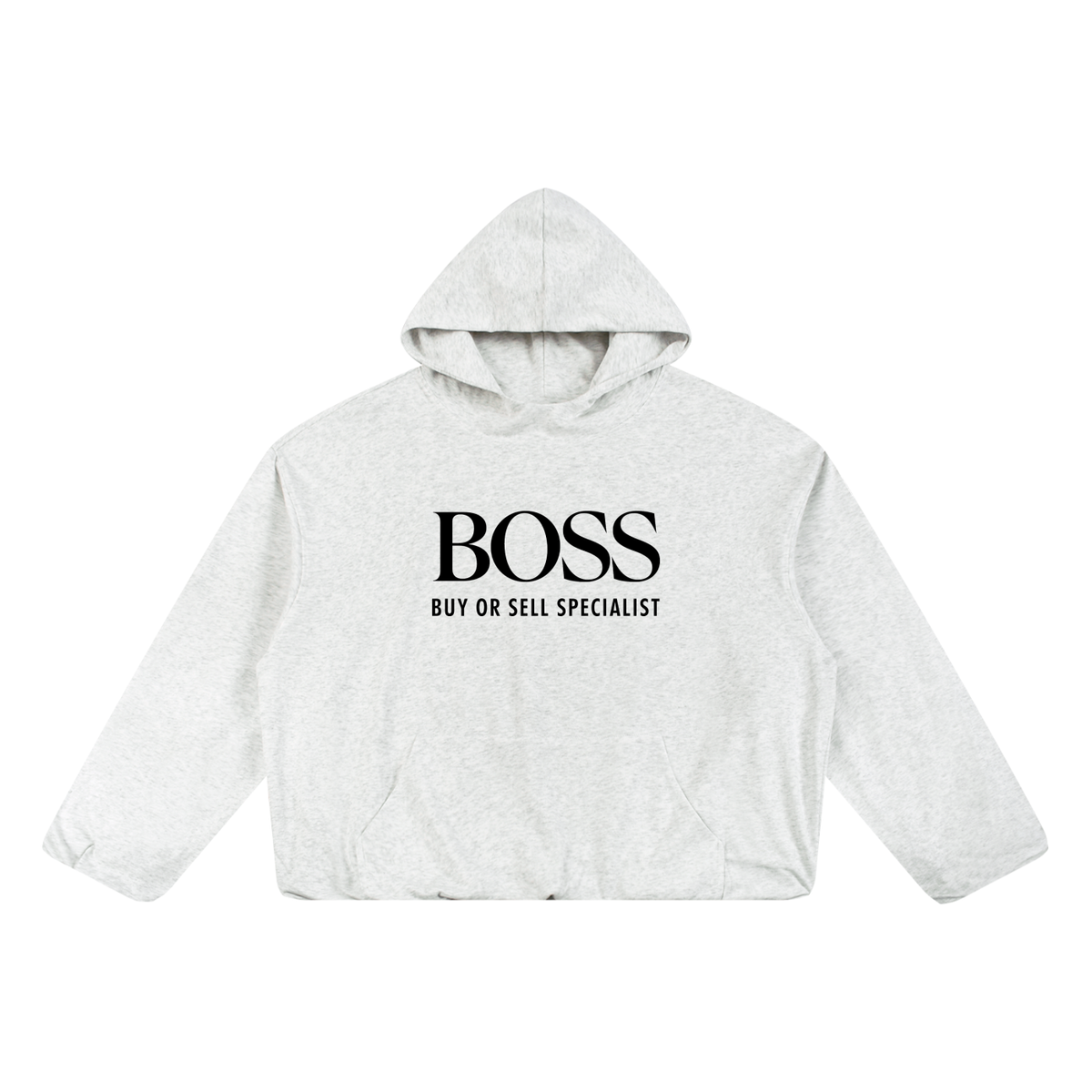 Boxy Gather-Hem Hoodie