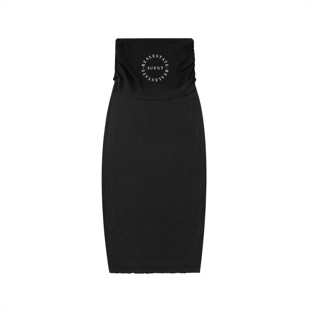 Dyed Washed Straight Hip-Hugging Slim Maxi Skirt