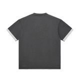 Contrast Cuff Cuffed T-Shirt