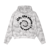 Dirty Washed Zip-Up Fleece Hoodie
