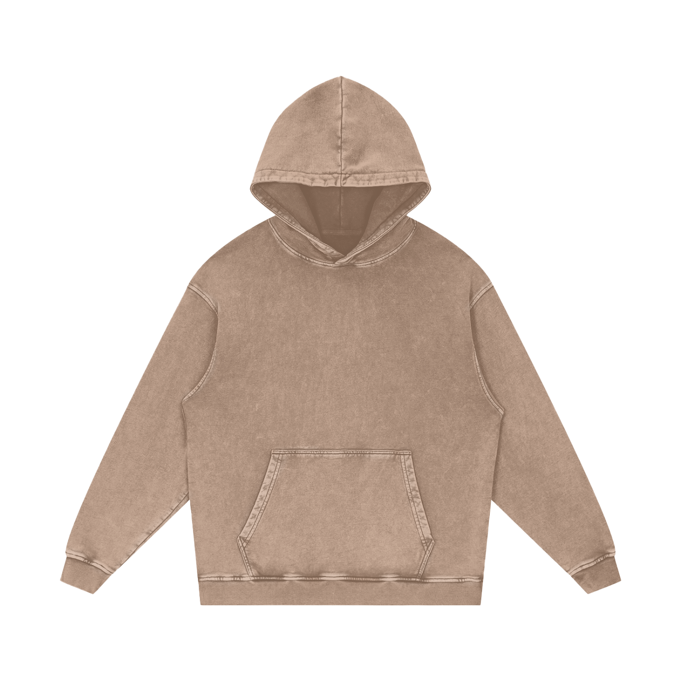 Snow Washed Loose Cotton Hoodie Secondary image